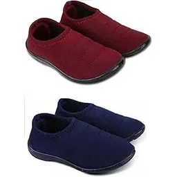 Women Slip On Flats Comfortable Casual Dress Belly Slip on Super Lightweight Women Bellies Walking Slip-on Casual Shoes Combo of 2 Shoes