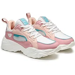 ASIAN Women BLOSSOM-12 Running and Casual wear Running Shoes with Laces, Lightweight and Comfortable Shoes Gym and Sports Shoes for Women & Girls with Stylish Design