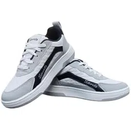 Sports Brand Kid's/Girl's Versatile Low-Top Sneakers/Sports Shoes | White & Grey Casual Athleisure Shoes for Walking, Gym & Style