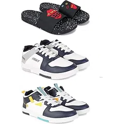 DRACKFOOT Men's Sports Shoes | Lightweight Stylish & Easy to Wear for Men'sGR-SPO-(3-Combo)-3034-1075-1074