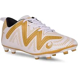 Liberty Freedom DRIBBLER01 Football Sports Shoes for Men with PU Upper | TPR Sole | Quick-Wear Elastic Laces | Comfortable & Lightweight | Stylish & Durable Design - Golden