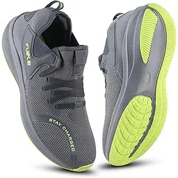 Wine Men’s Printed Sports Shoes in Lightweight Lace-Up Sneakers with Mesh Upper & EVA Sole | Stylish Running, Walking & Casual Shoes for Men & Boys