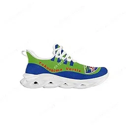 SAI INDER KALA Breathable Mesh Football Sneakers for Men & Women - Comfortable Lace-Up Sports Shoes for DIY Style Multicolor