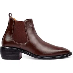 Men's 2 Inch Heel Height Increasing Synthetic Formal Chelesa Boots