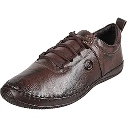 Men's Soft Leather Finish Lace Up Stylish Sneakers