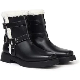 Slays Faux Fur lining Mid-Calf Boots for Women | Extra Cushion Comfort, Skin-Friendly | Trendy, Stylish & Perfect for Winter or Holiday Outings