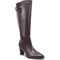 Black Knee-high block heels boots