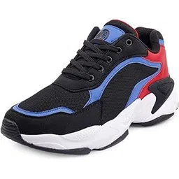 Impact Running Shoes/Trainers for Men for Gyming, Cross Training, Heavy Weight Lifting, Cross-fit with Natural Rubber & Eva Sole and Breathable Upper