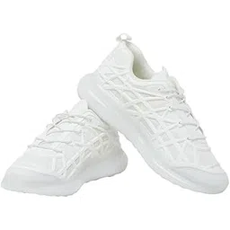 Men's Sneakers | Geometric Pattern Overlays | Mesh Upper, EVA Insole, TPR Outsole | Casual Outings & Outdoor Activities | Comfortable Shoes for Men