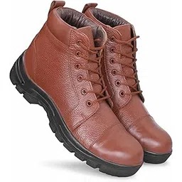Men's Leather Combat Ankle Boots Lace Up Military Cap Toe Tactical Work Lug Sole