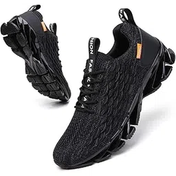 Sport Walking Shoes for Men mesh Breathable Comfort Fashion Athletic Running Shoes Man Runner Sneakers Jogging Casual Tennis Trainers Youth Boys Black Size 9