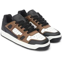 ASH Sneaker Shoes for Men | Soft Cushioned Insole & Lightweight | Stylish Lace-Up Shoes with Causal Outfits | Trendy Sneakers | Shoes for Man | Low Top Sneaker Shoes Black Brown