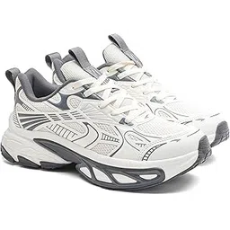 Quantum-23 Men’s Sporty Sneakers | Lightweight Running & Casual Shoes for Men | Breathable Mesh Upper, Soft Cushion & Anti-Slip Grip Sole