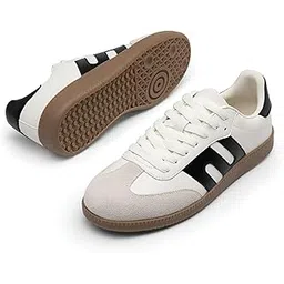 Retro Inspired Low Top Casual Shoes with Durable Gum Sole Contrast Side Accents and Classic Lace Up for Versatile Wear