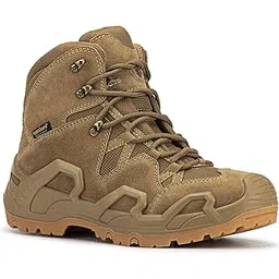 Walland Men 8 inch Combat Boots for men, Trekking Waterproof Rubber Outsole Backpacking Hiking Boots KS735-KS737