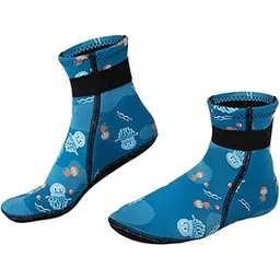 CALANDIS Diving Socks Keep Warm Thermal Wet Suit Socks for Sailing Rafting Snorkeling for 20cm Blue 34 to 37 Yards | Boots, Booties