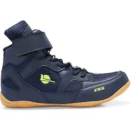 Wrestling Pro High-Top Athletic Shoes, Professional Wrestling Footwear with Mesh Upper, Gum Rubber Sole, Available in Black, Navy, Grey