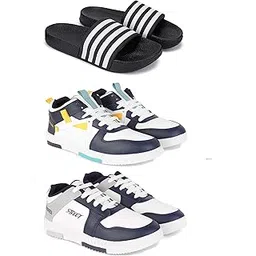 DRACKFOOT Men's Sports Shoes | Lightweight Stylish & Easy to Wear for Men'sGR-SPO-(3-Combo)-3024-1074-1075