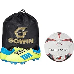 Football Pu M-90 with Gowin Football Shoe Destroyer Cyan Size-8