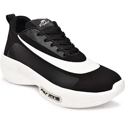 Sneakers for Men | Lightweight & Cushioned Footwear | Casual Sport Lace-Up Shoe with Breathable Mesh RD_Zoom-X Black