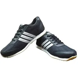 Unisex Sports PU Black Cricket Marathon Shoes (UK 6) - Lightweight and Breathable for Enhanced Performance
