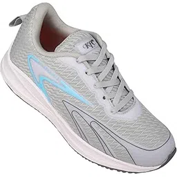 Athletic Running Shoes, Black and Grey with Gold Accents, Mesh Upper, Cushioned Sole, Performance Sports Sneakers