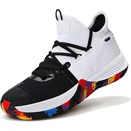Boys Basketball Shoes Non-Slip Girls Sneakers Durable Kids Running Shoes Outdoor Trainers (Little Kid/Big Kid)