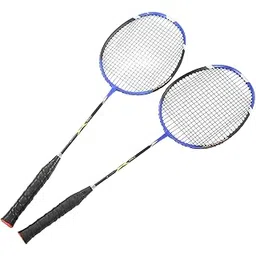 Ubersweet® Fiber Badminton Rackets, Shock Absorption Badminton Racquets Super Lightweight Easy Swing 1 Pair Low Wind Resistance for Sports