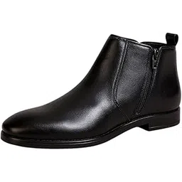Mens Chelsea Zipper Boots | Soft Cushioned Insole for All-Day Comfort | Slip-Resistant Sole, Arch Support, Shock Absorption, and Dynamic Foot Support