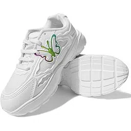 White Sports Shoes for Women Running,Gym Casual Wear White Sneakers Shoes for Girls Pack of 1