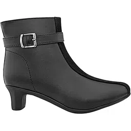 SF Women’s Ankle Boots – Artificial Leather | Soft, Stylish, and Versatile for Casual or Work Outfits | Color Black