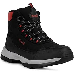 Leap7x Vertical Sports Lacing High Ankle Trekking Shoes for Men with Canvas Upper| Suitable for Walking, Outdoor | EVA Sole - Memory Foam Insole | Stylish, Comfortable & Durable