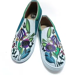 The Vibrant Wanderer Slip-Ons for Women | Colorful & Comfortable Walking Shoes | Lightweight, Breathable & Stylish Casual Footwear