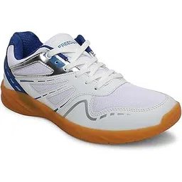 Liberty Freedom ASPIRE-1E Sports Lacing Non-Marking Badminton & Paddle/Pickle Ball Shoes for Men - Sky Blue & White - Lightweight & Comfortable | Suitable for Table Tennis, Squash and All Indoor Court
