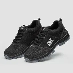 LOOM TREE® Men's Breathable Safety Shoes Steel Toe Work Boots Hiking Climbing Shoes EU 42 US 8.5 UK 8 | 1 Pair Safety Shoes