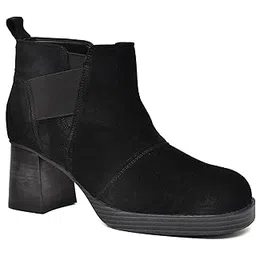 Ladies' Medium High Leather Heel Boot – Imported Leather with Leather Lining, Elegant & Durable Women's Boots