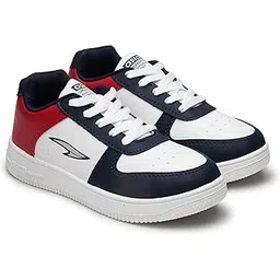 Boy's Thunder-01 Kids Casual White Sneaker High-Neck with Lightweight Synthetic Upper Lace-Up Shoes for Kid's & Boy's