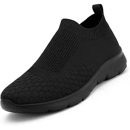 Kraasa ZONIC Men’s Lightweight Knit Sneakers with Memory Insole | Breathable, Anti-Skid Running, Walking & Gym Shoes (Sizes 6-10, Multiple Colors)