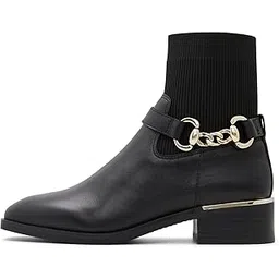 Womens Franina001 Black Women Leather Boots Platform