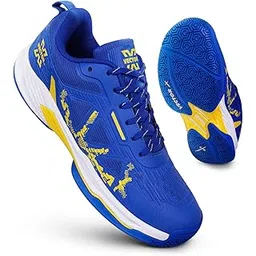 Vector X Court Star Badminton All Rounder Shoes with Elegant Style Breathable Mesh + TPU Film Upper|Rubber Outsole, Lightweight & Comfort Indoor Sports Shoe for Boys Men Women