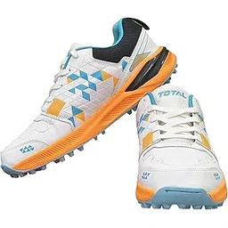 Total PS-Blaster Cricket Shoes for Men & Boys Premium Rubber Spike Sole Lightweight, Breathable Mesh Stylish Design with Superior Grip for Turf, Hard Ground & Practice Matches