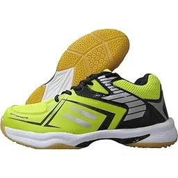 THRAX Court Power 008 Badminton Shoes, Yellow and Black