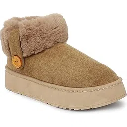 Lightweight & Comfortable Indoor/Outdoor Winter Fur Snow Boot/Shoes/Slipper For Women | Thick Sole Winter Shoes For Women And Girl's