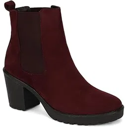 Women's Black Ankle Length slipon with side elastic Boots