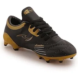 Black Turf Hardground TPU Dual Color Sole Lightweight Football Shoes for Men (Size- 4 to 10)