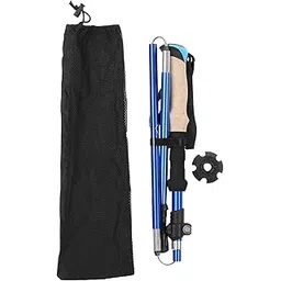 Generic Climbing Pole, EVA Foam Handle Hiking Poles Feels Comfortable and Non‑Slip Xternal Rubberization Process for Camping for Home(Blue)