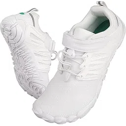 ANDUNE Men’s Barefoot & Minimalist Cross Training Shoes – All Terrain White Dash