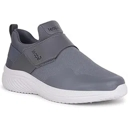 Leap7x FLATRON-1E Non-Lacing Walking Shoes for Men with EVA Sole| Suitable for Jogging, Workout, Gym & Outdoor Activity | Stylish, Lightweight & Comfortable Footbed | Sports Footwear