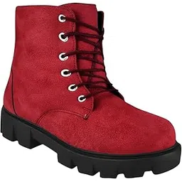 TRYME Comfortable Boots For Women | Extra Cushioned Foot Bed And Skin Friendly Ankle Boot With Low Heels | Trendy, Stylish & Casual Boots | Winter, Snow & Holiday Outings