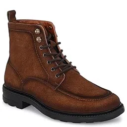 Men's Sneaker High Top Ankle Boots for Hikking and Trekking/Round Toe Soft Insole Lace Up Shoes Anti Slip Resistant/Ultra Durable Elegant with Cushioned Footbed